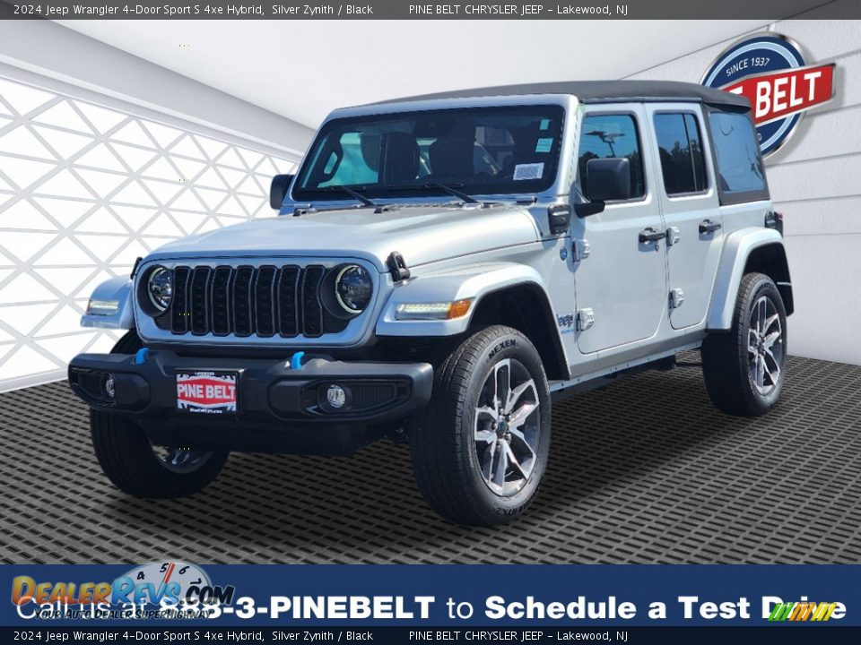 2024 Jeep Wrangler 4-Door Sport S 4xe Hybrid Silver Zynith / Black Photo #1