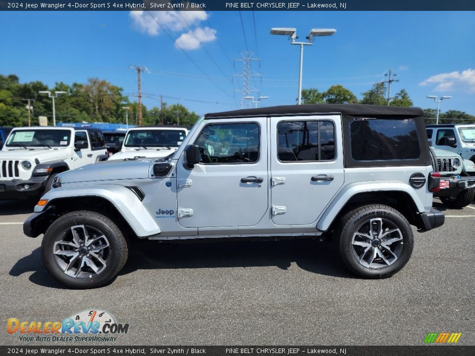 Silver Zynith 2024 Jeep Wrangler 4-Door Sport S 4xe Hybrid Photo #3