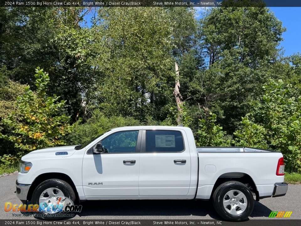 2024 Ram 1500 Big Horn Crew Cab 4x4 Bright White / Diesel Gray/Black Photo #1