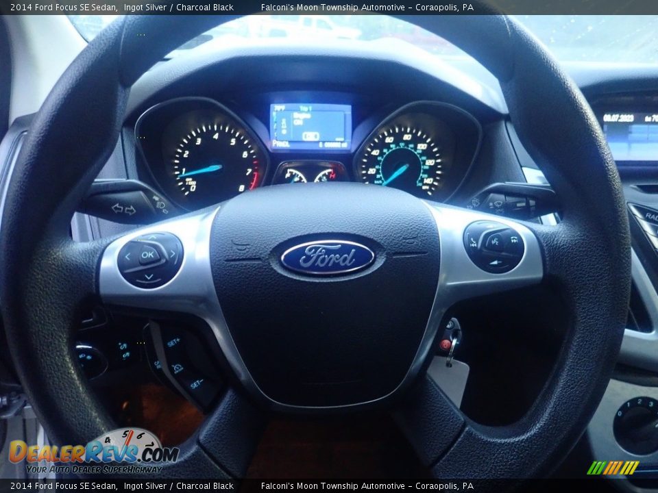 2014 Ford Focus SE Sedan Ingot Silver / Charcoal Black Photo #23