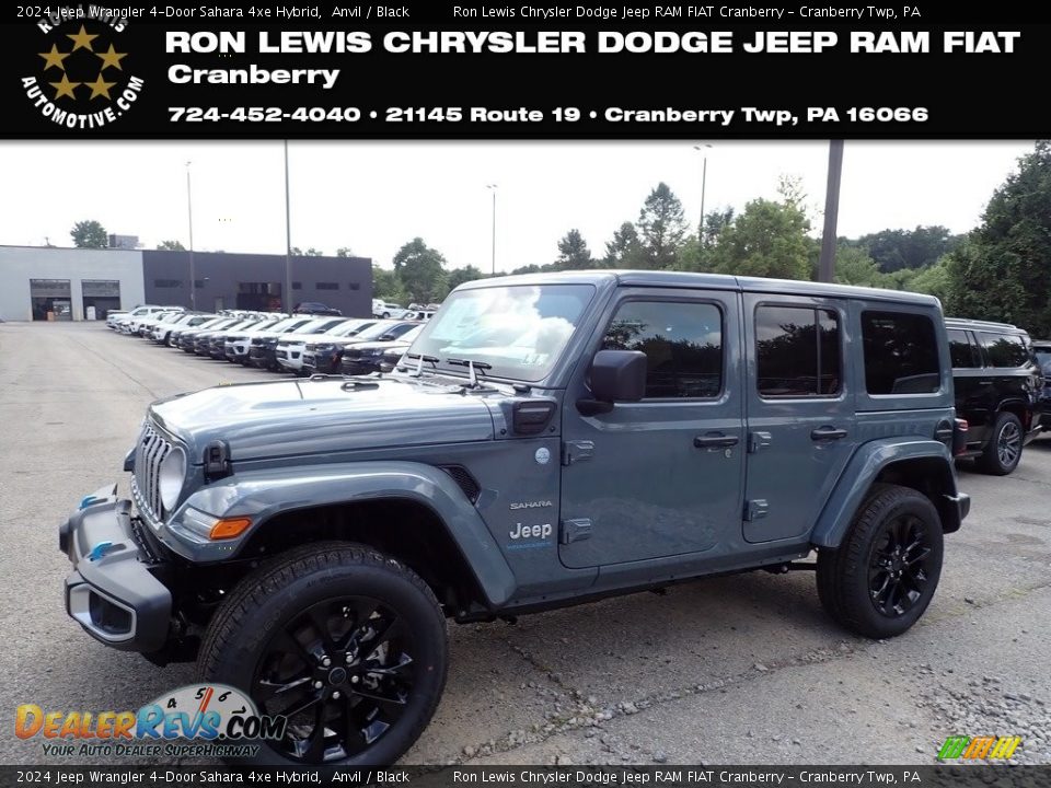 2024 Jeep Wrangler 4-Door Sahara 4xe Hybrid Anvil / Black Photo #1