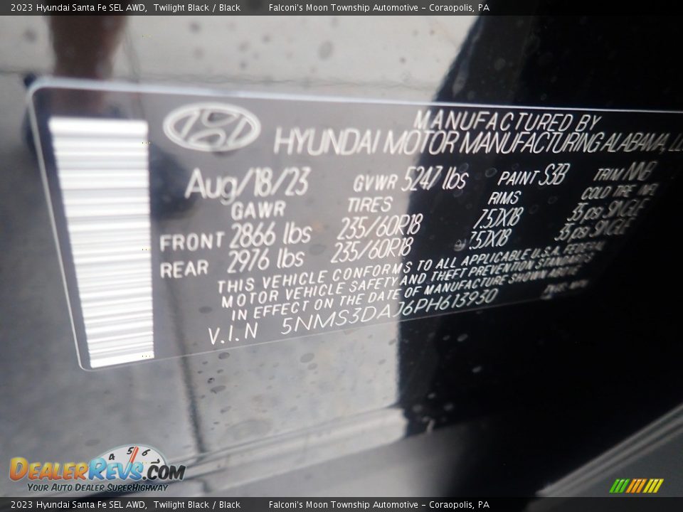 2023 Hyundai Santa Fe SEL AWD Twilight Black / Black Photo #18