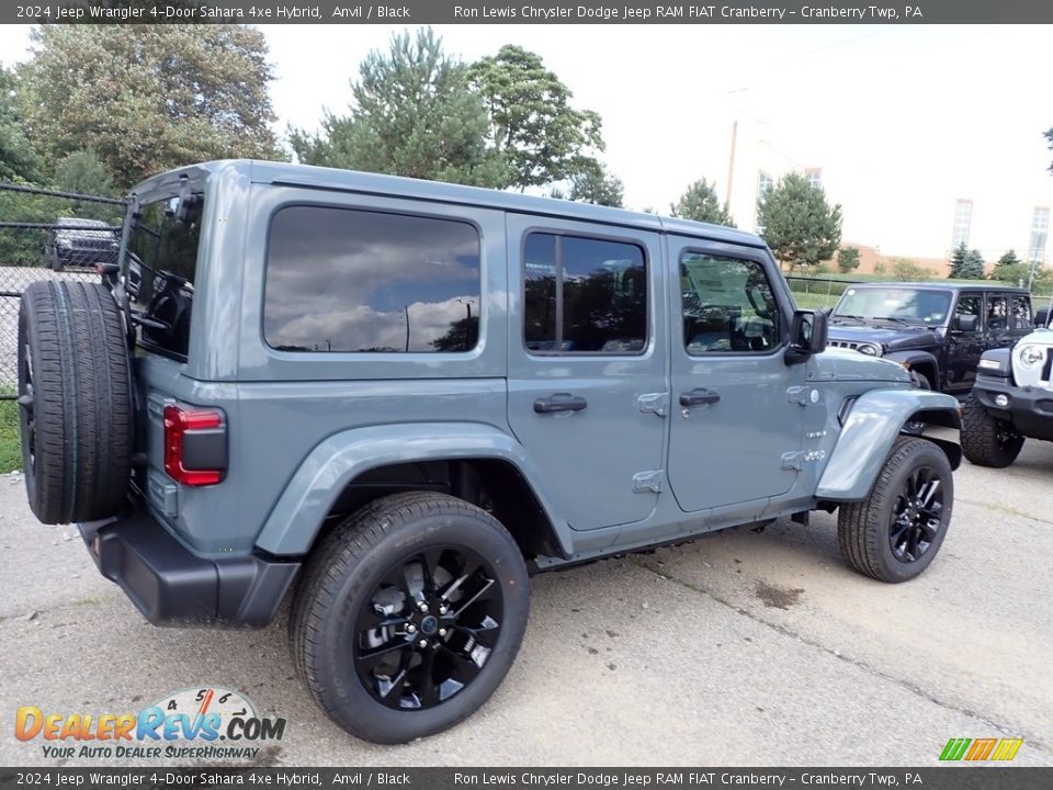 2024 Jeep Wrangler 4-Door Sahara 4xe Hybrid Anvil / Black Photo #5