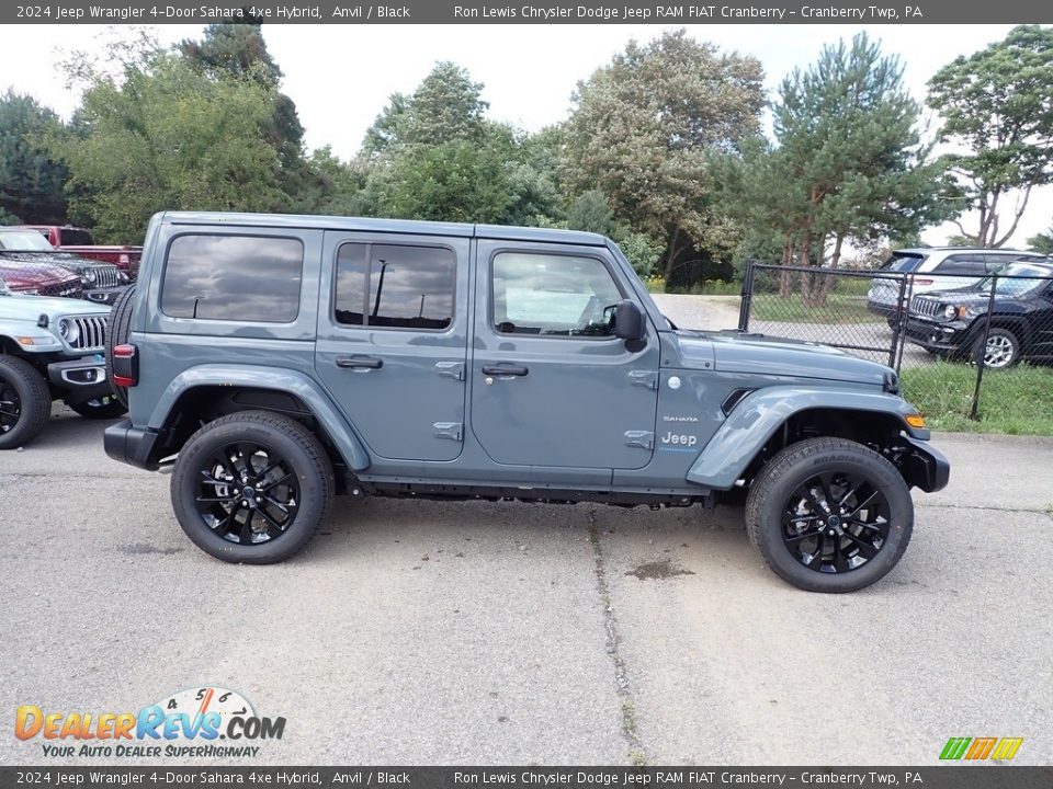 2024 Jeep Wrangler 4-Door Sahara 4xe Hybrid Anvil / Black Photo #6