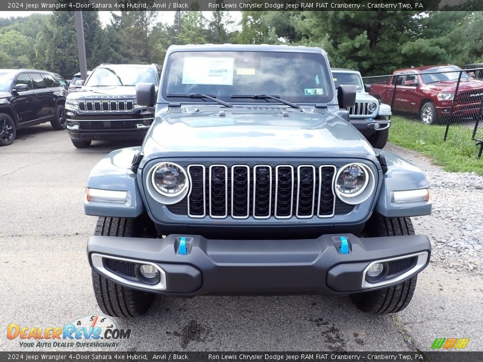 2024 Jeep Wrangler 4-Door Sahara 4xe Hybrid Anvil / Black Photo #8