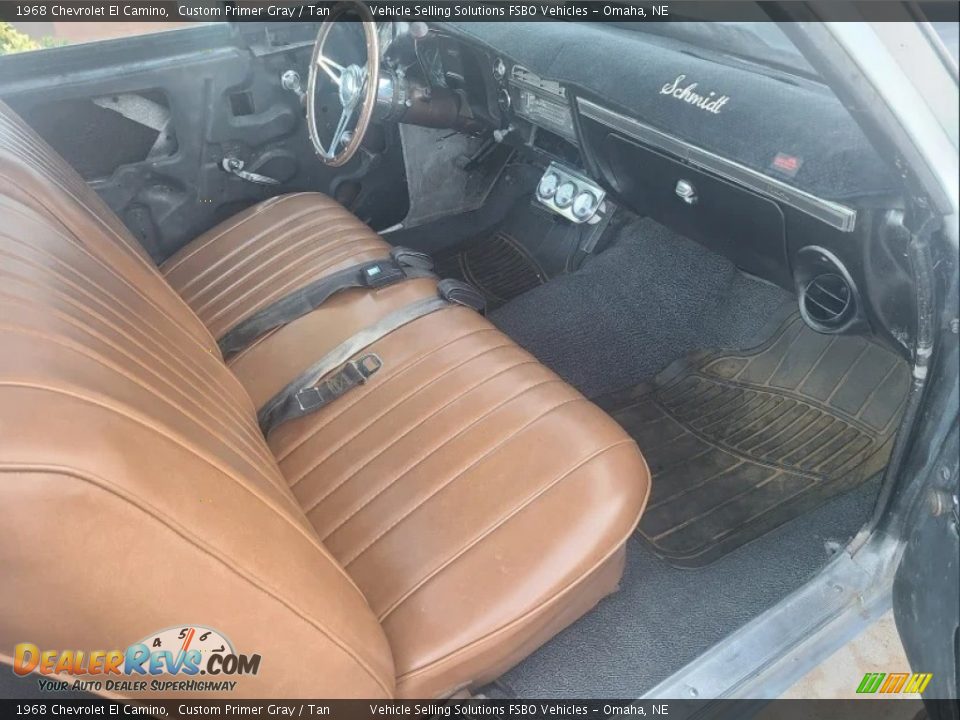 1968 Chevrolet El Camino Custom Primer Gray / Tan Photo #6