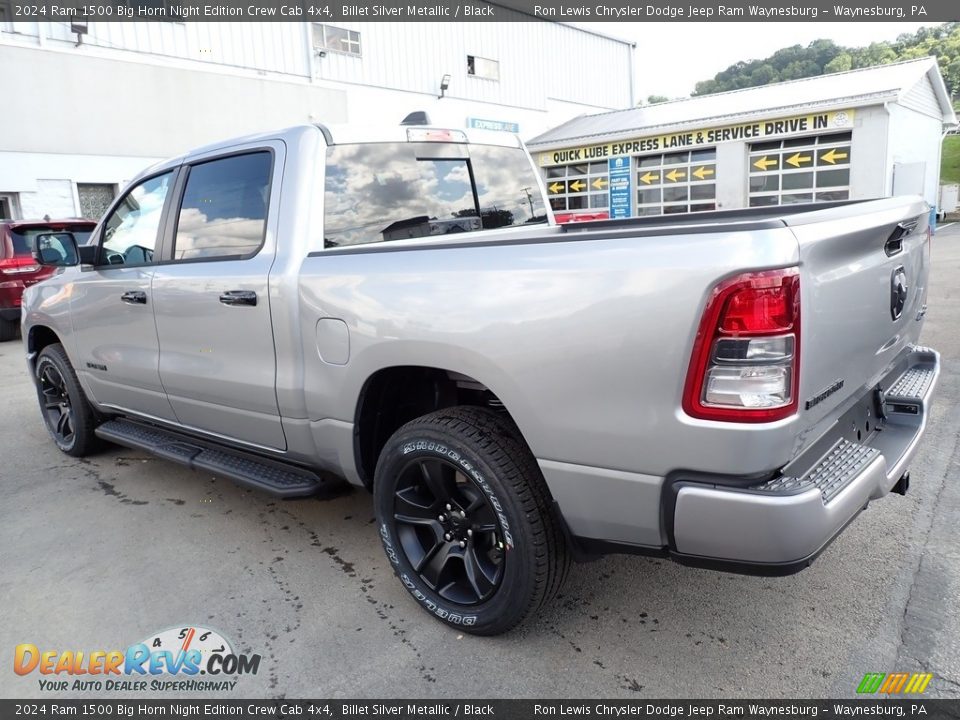 2024 Ram 1500 Big Horn Night Edition Crew Cab 4x4 Billet Silver Metallic / Black Photo #3