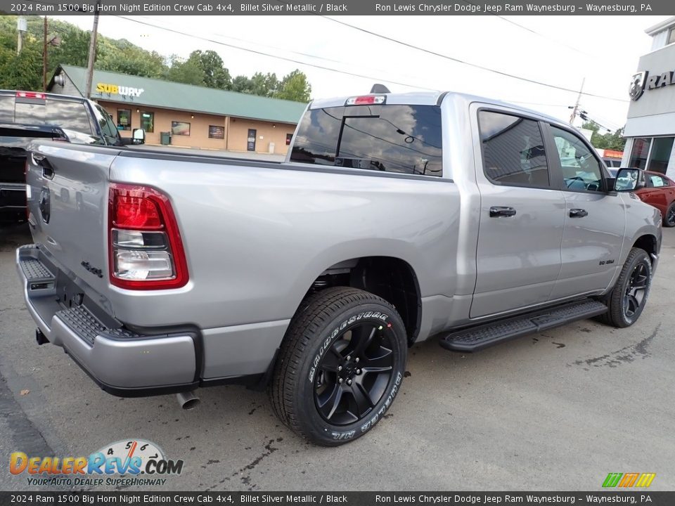 2024 Ram 1500 Big Horn Night Edition Crew Cab 4x4 Billet Silver Metallic / Black Photo #7