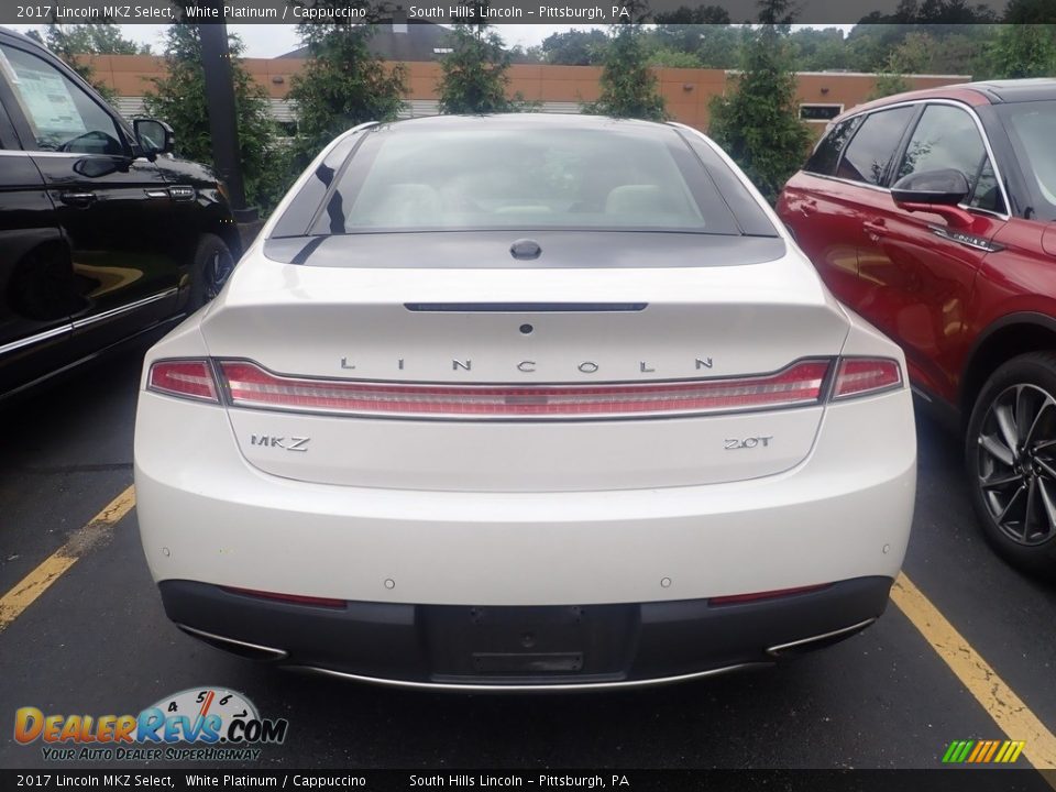 2017 Lincoln MKZ Select White Platinum / Cappuccino Photo #3