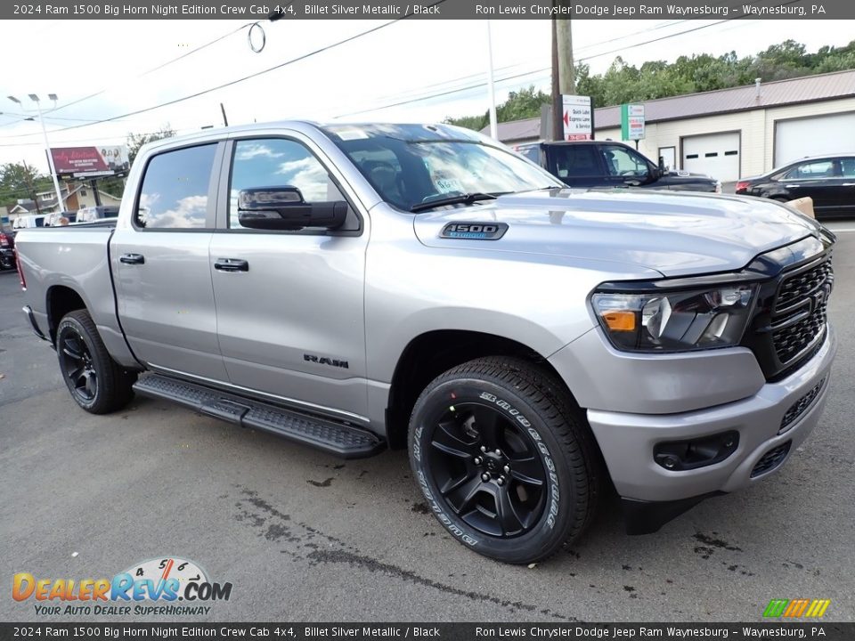 2024 Ram 1500 Big Horn Night Edition Crew Cab 4x4 Billet Silver Metallic / Black Photo #9