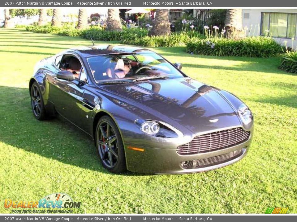 2007 Aston Martin V8 Vantage Coupe Meteorite Silver / Iron Ore Red Photo #2