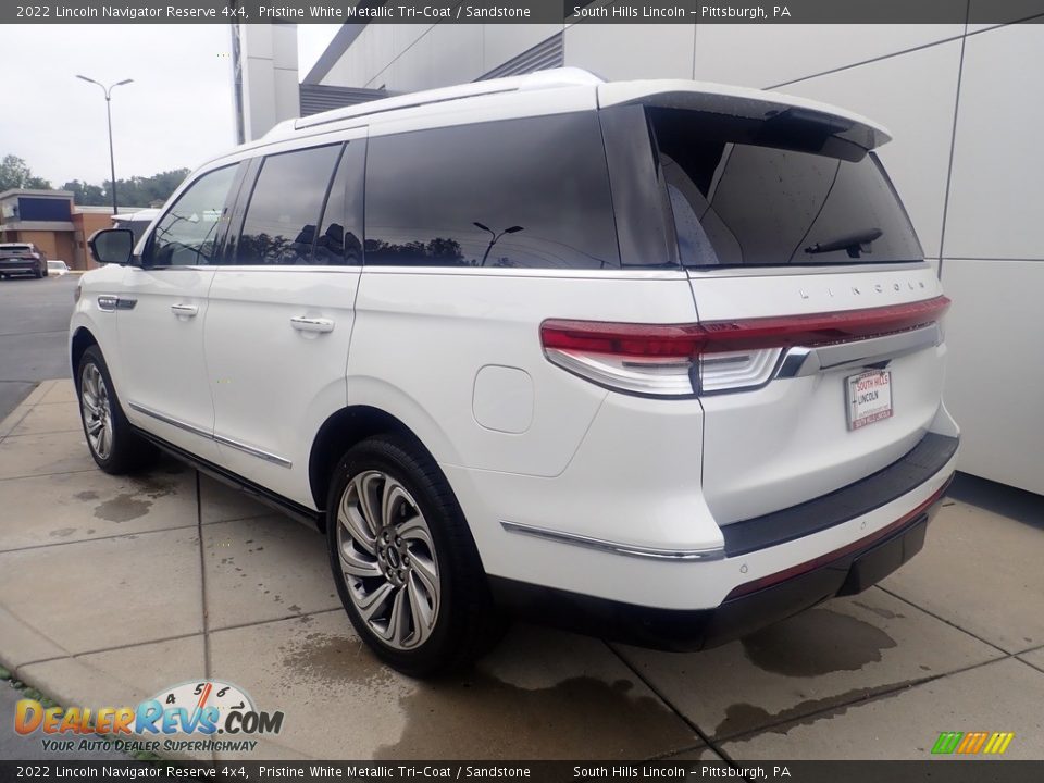 2022 Lincoln Navigator Reserve 4x4 Pristine White Metallic Tri-Coat / Sandstone Photo #3