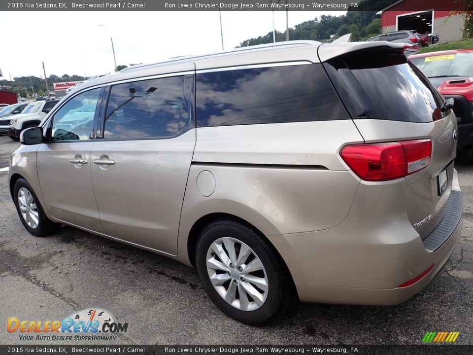 2016 Kia Sedona EX Beechwood Pearl / Camel Photo #3