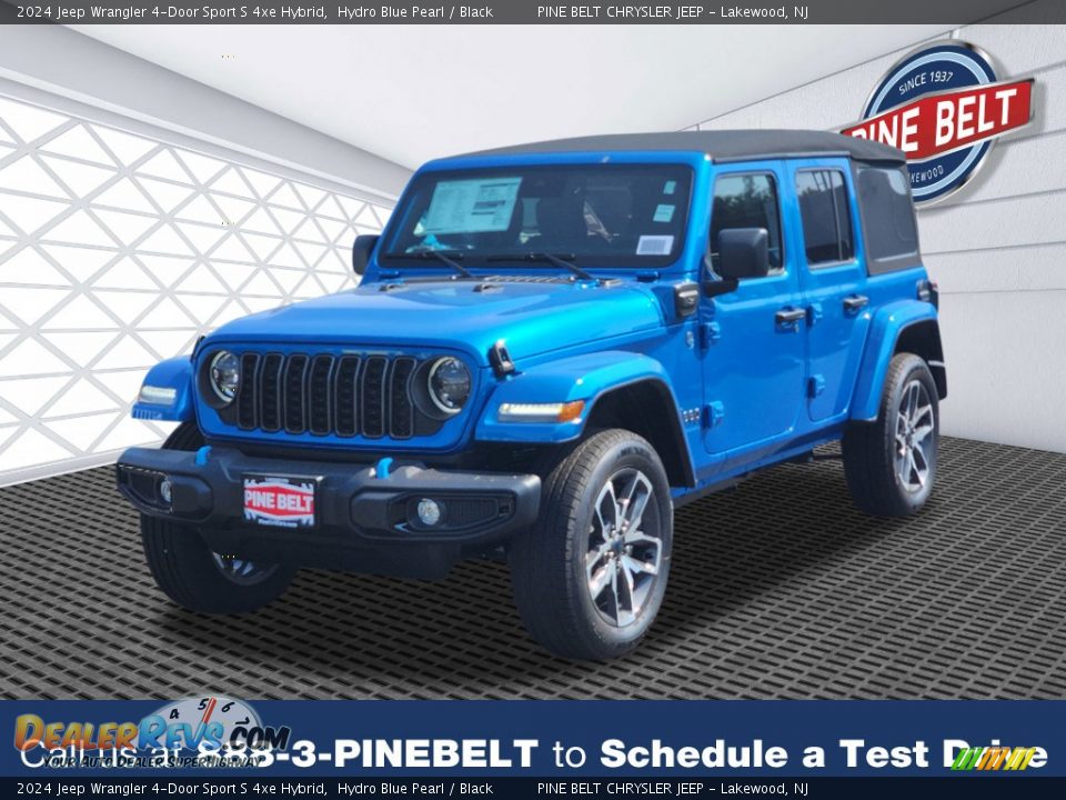 2024 Jeep Wrangler 4-Door Sport S 4xe Hybrid Hydro Blue Pearl / Black Photo #1