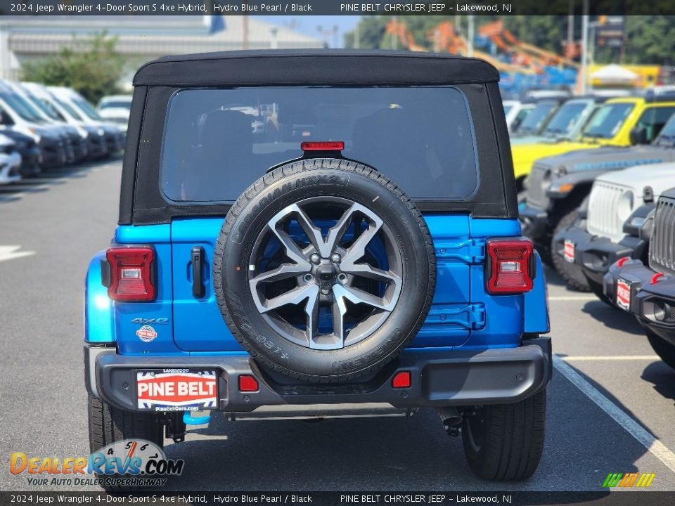 2024 Jeep Wrangler 4-Door Sport S 4xe Hybrid Hydro Blue Pearl / Black Photo #6