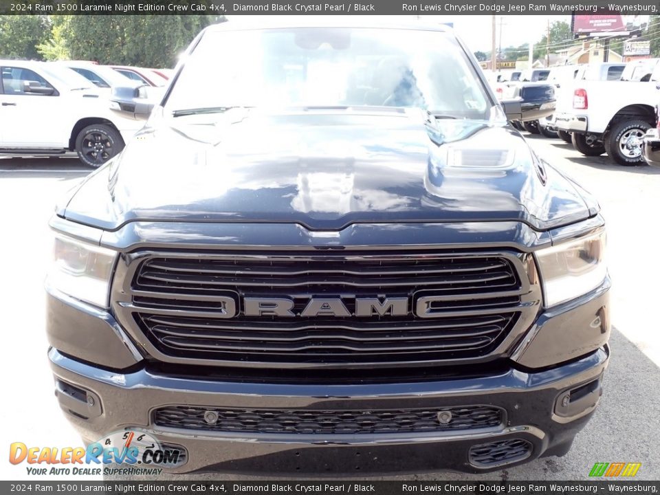 2024 Ram 1500 Laramie Night Edition Crew Cab 4x4 Diamond Black Crystal Pearl / Black Photo #9