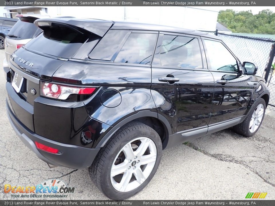 2013 Land Rover Range Rover Evoque Pure Santorini Black Metallic / Ebony Photo #3