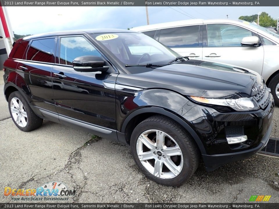 2013 Land Rover Range Rover Evoque Pure Santorini Black Metallic / Ebony Photo #4