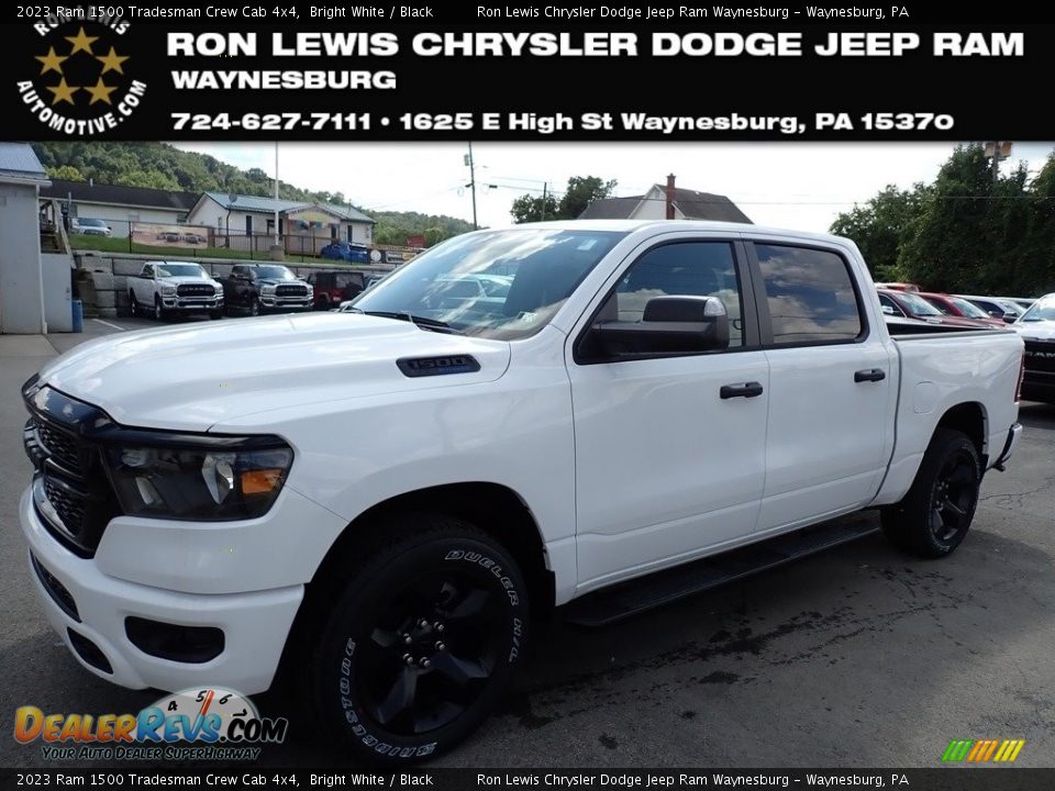 2023 Ram 1500 Tradesman Crew Cab 4x4 Bright White / Black Photo #1