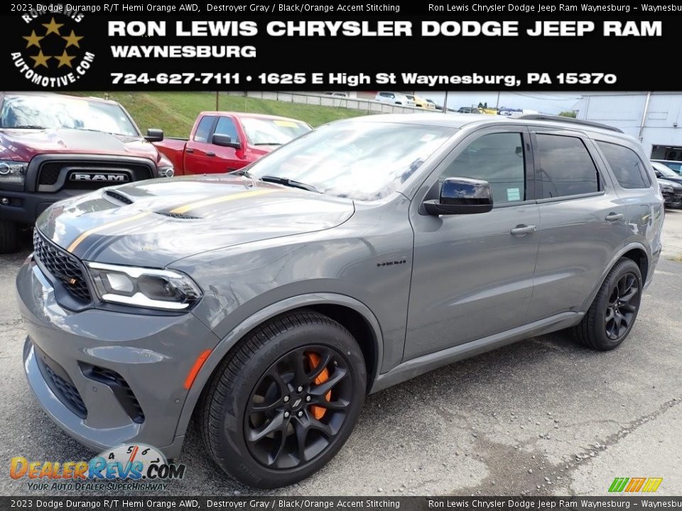 2023 Dodge Durango R/T Hemi Orange AWD Destroyer Gray / Black/Orange Accent Stitching Photo #1