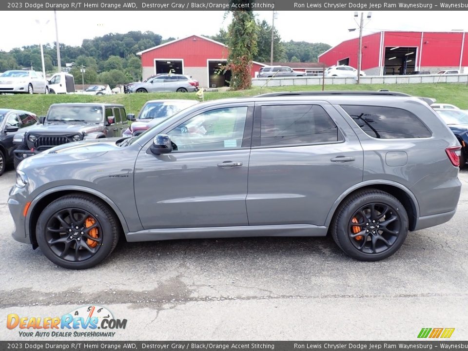 2023 Dodge Durango R/T Hemi Orange AWD Destroyer Gray / Black/Orange Accent Stitching Photo #2