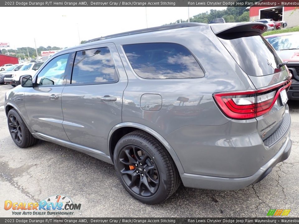 2023 Dodge Durango R/T Hemi Orange AWD Destroyer Gray / Black/Orange Accent Stitching Photo #3