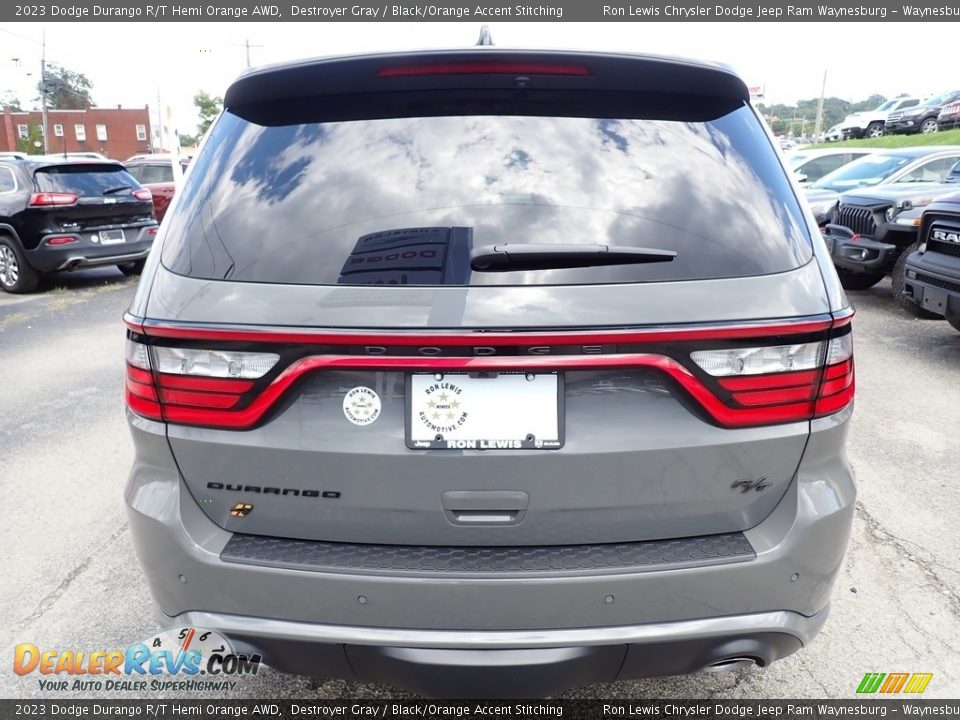 2023 Dodge Durango R/T Hemi Orange AWD Destroyer Gray / Black/Orange Accent Stitching Photo #4