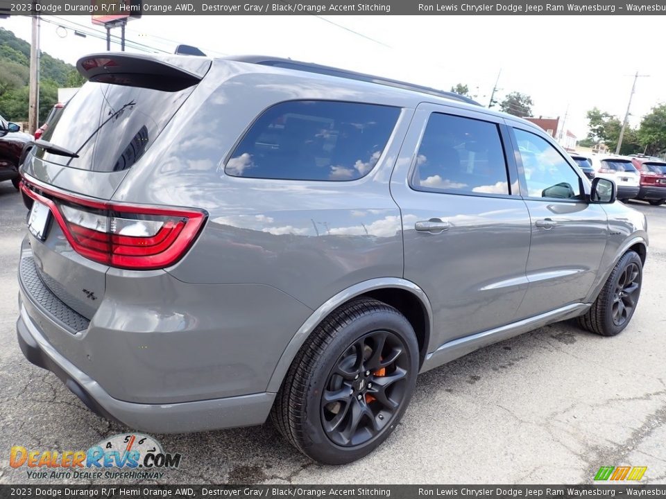 2023 Dodge Durango R/T Hemi Orange AWD Destroyer Gray / Black/Orange Accent Stitching Photo #6