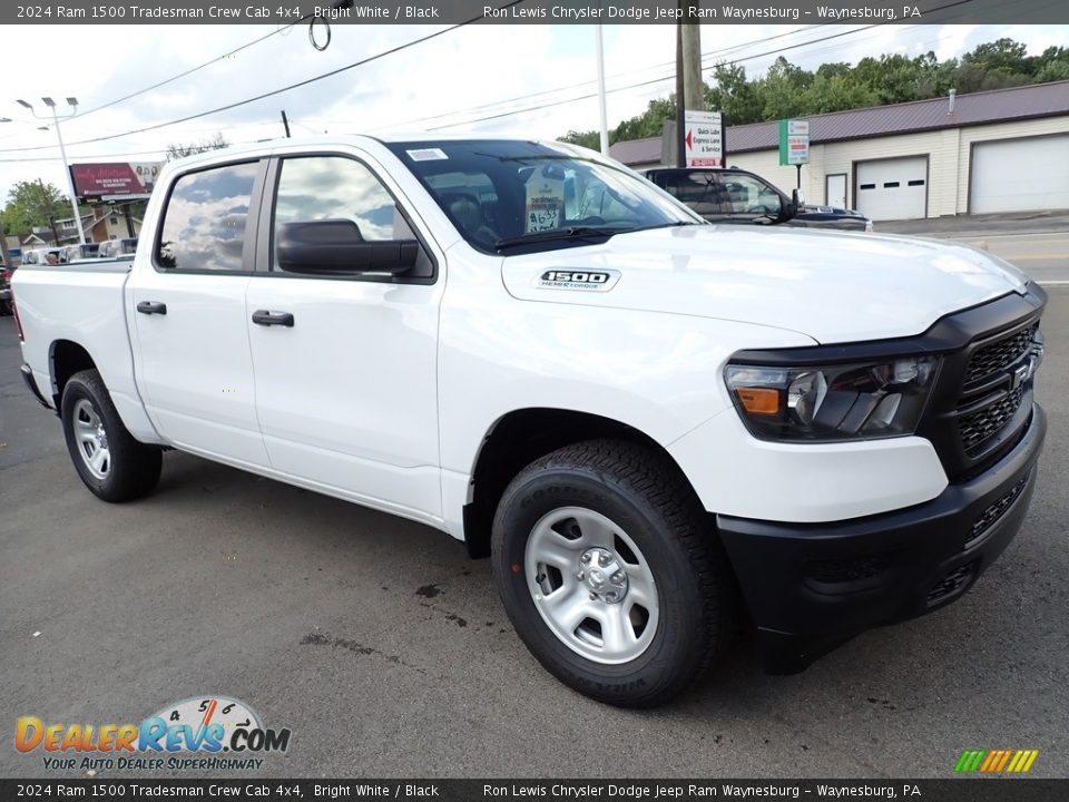 2024 Ram 1500 Tradesman Crew Cab 4x4 Bright White / Black Photo #9