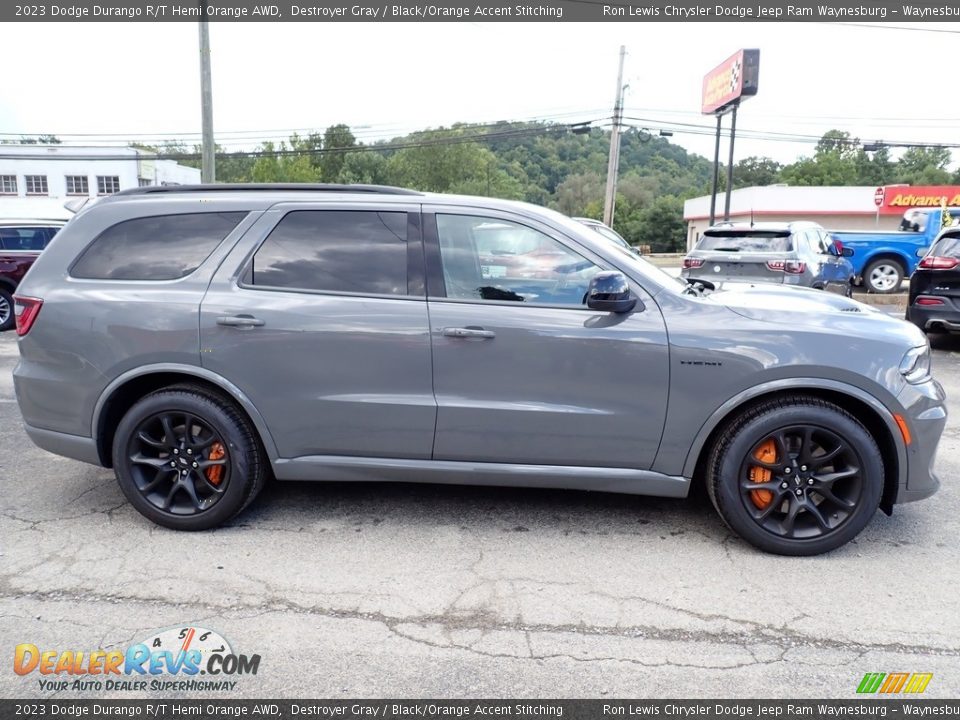 2023 Dodge Durango R/T Hemi Orange AWD Destroyer Gray / Black/Orange Accent Stitching Photo #7