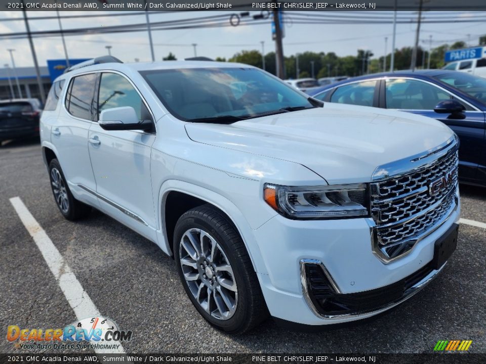 2021 GMC Acadia Denali AWD Summit White / Dark Galvanized/Light Shale Photo #2