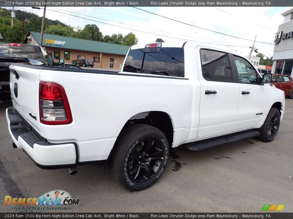 2024 Ram 1500 Big Horn Night Edition Crew Cab 4x4 Bright White / Black Photo #7