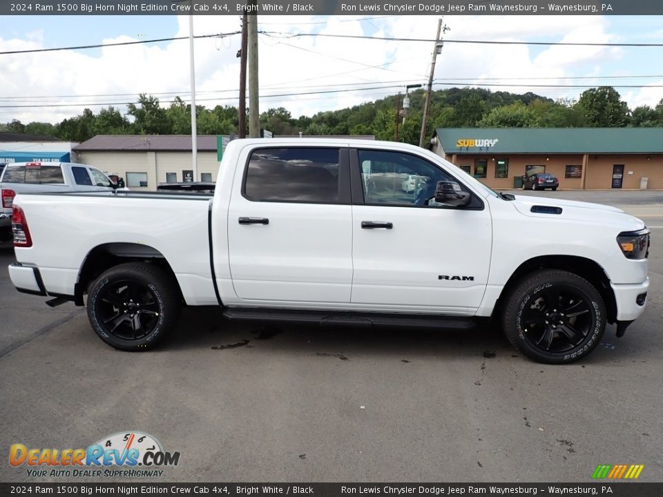 2024 Ram 1500 Big Horn Night Edition Crew Cab 4x4 Bright White / Black Photo #8