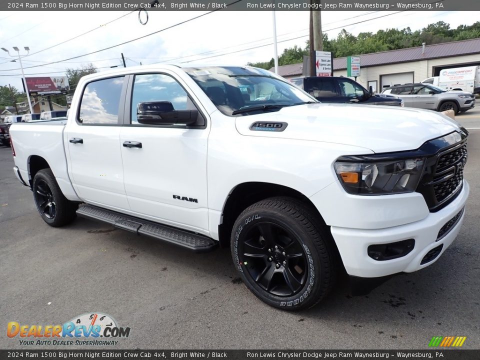 2024 Ram 1500 Big Horn Night Edition Crew Cab 4x4 Bright White / Black Photo #9