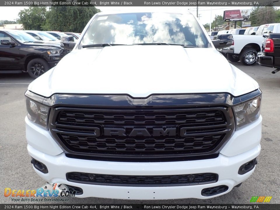 2024 Ram 1500 Big Horn Night Edition Crew Cab 4x4 Bright White / Black Photo #10