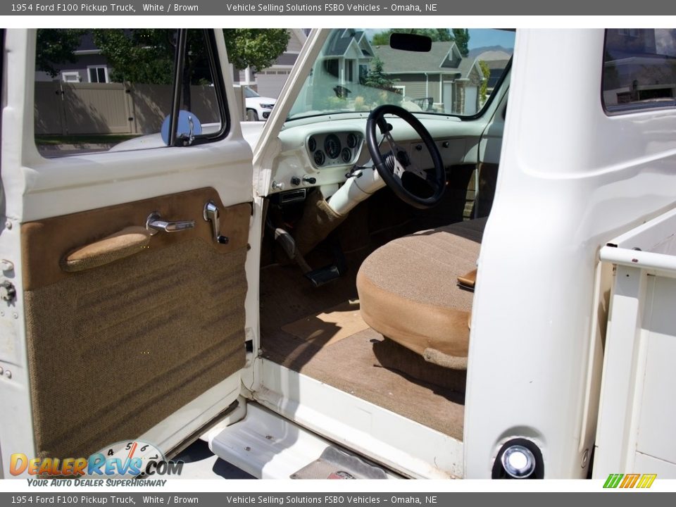 Front Seat of 1954 Ford F100 Pickup Truck Photo #3