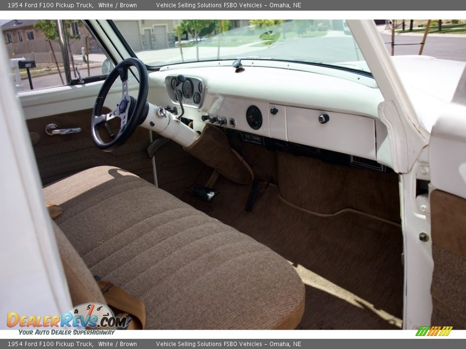 Brown Interior - 1954 Ford F100 Pickup Truck Photo #6