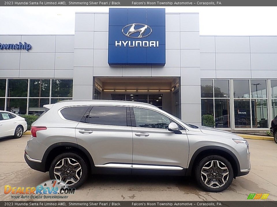 Shimmering Silver Pearl 2023 Hyundai Santa Fe Limited AWD Photo #1