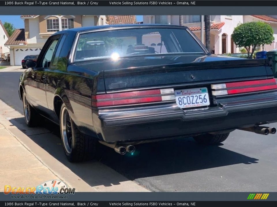 1986 Buick Regal T-Type Grand National Black / Grey Photo #12