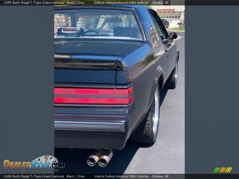 1986 Buick Regal T-Type Grand National Black / Grey Photo #13