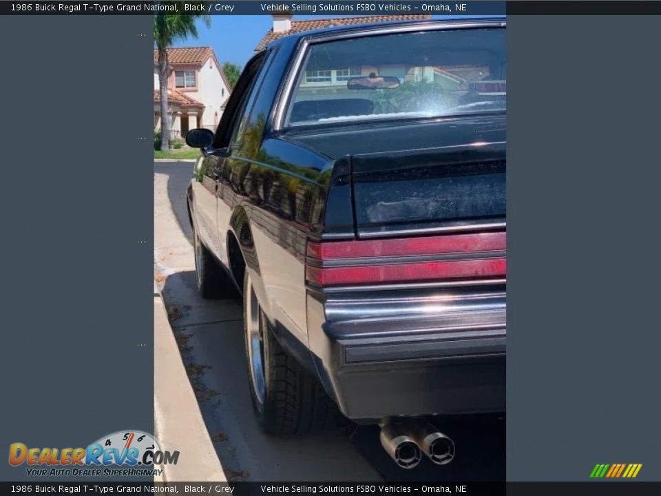 1986 Buick Regal T-Type Grand National Black / Grey Photo #14