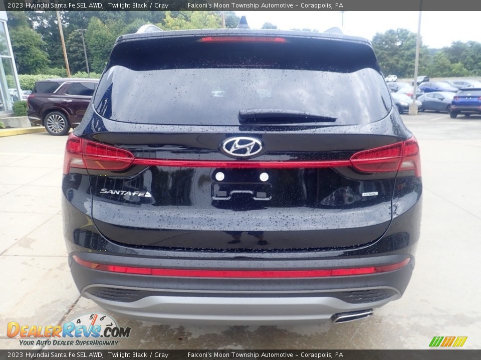 2023 Hyundai Santa Fe SEL AWD Twilight Black / Gray Photo #3