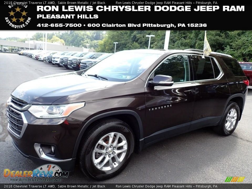 2018 Chevrolet Traverse LT AWD Sable Brown Metallic / Jet Black Photo #1