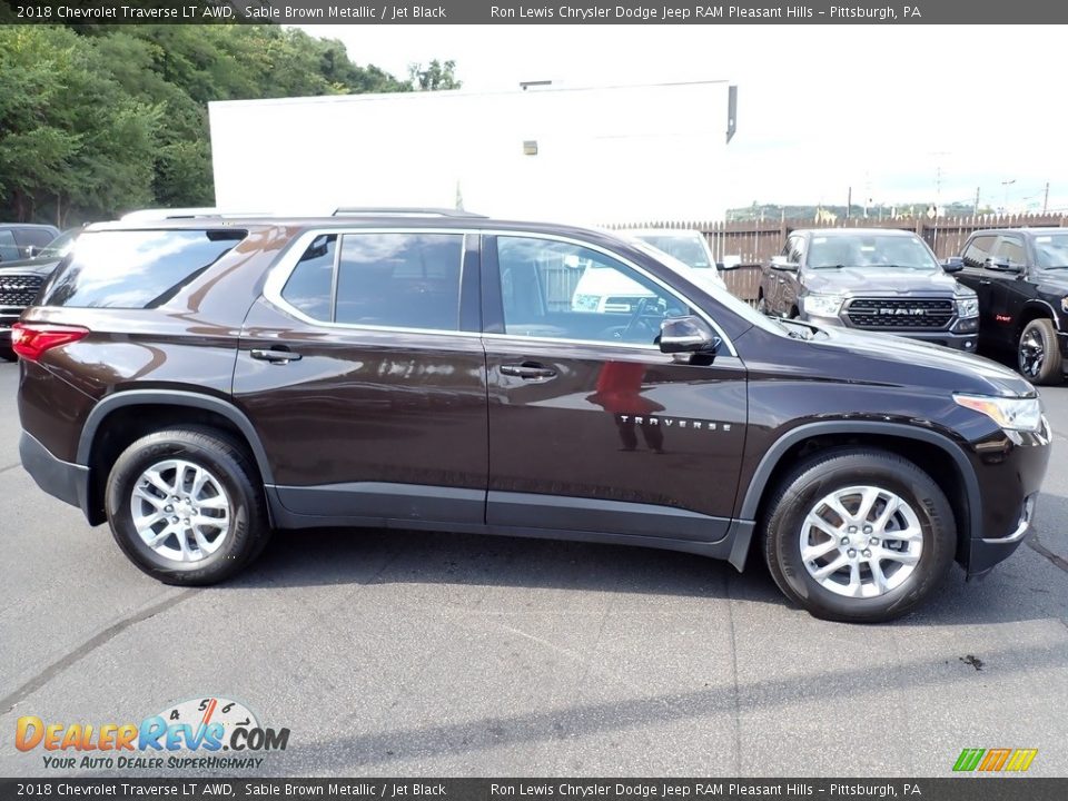 2018 Chevrolet Traverse LT AWD Sable Brown Metallic / Jet Black Photo #7