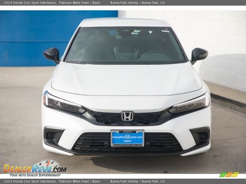 2024 Honda Civic Sport Hatchback Platinum White Pearl / Black Photo #3