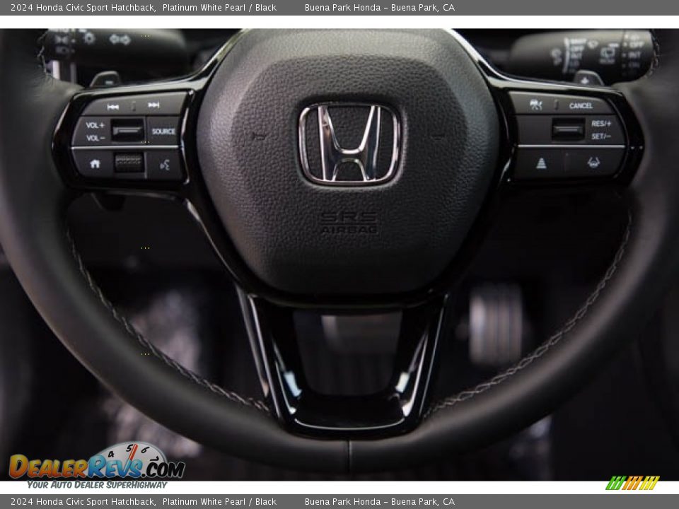 2024 Honda Civic Sport Hatchback Platinum White Pearl / Black Photo #19
