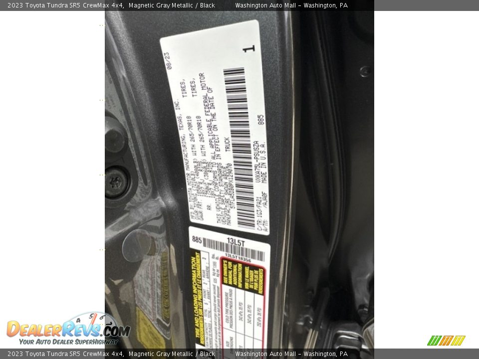 2023 Toyota Tundra SR5 CrewMax 4x4 Magnetic Gray Metallic / Black Photo #25