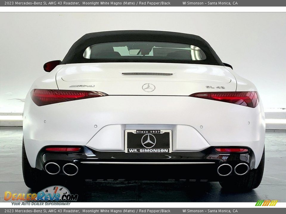 2023 Mercedes-Benz SL AMG 43 Roadster Moonlight White Magno (Matte) / Red Pepper/Black Photo #3