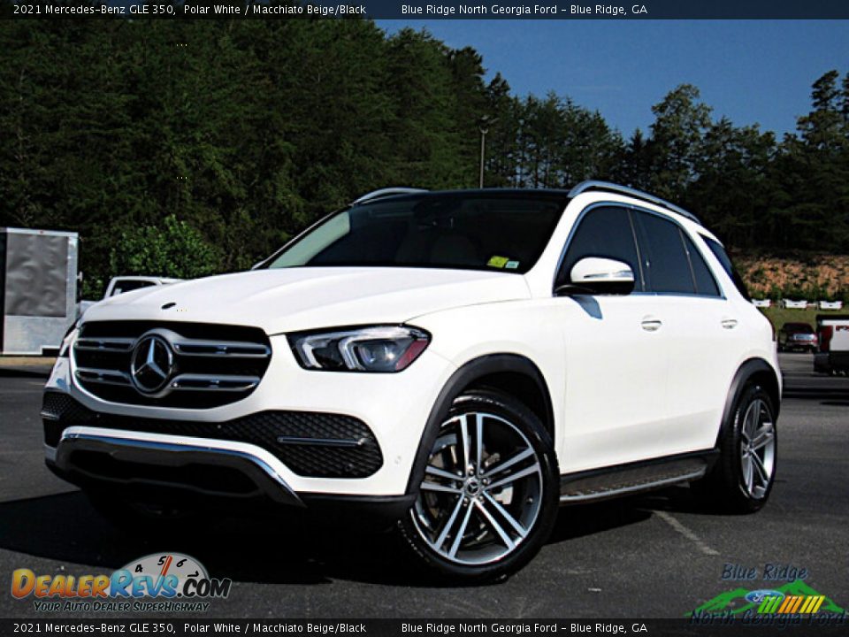 2021 Mercedes-Benz GLE 350 Polar White / Macchiato Beige/Black Photo #1