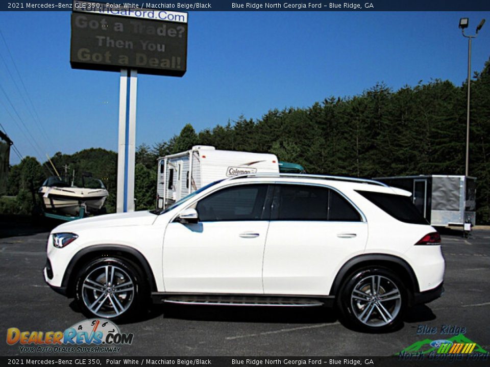 2021 Mercedes-Benz GLE 350 Polar White / Macchiato Beige/Black Photo #2